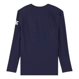 Einfarbiges Rashguard für Herren Marineblau Rückansicht