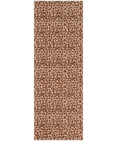 Pareo in voile di cotone Turtles Leopard Straw vista frontale