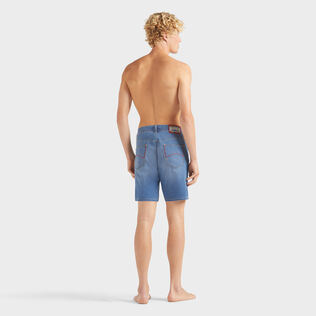 Men Denim Bermuda Shorts Crab Balloonss Med denim w2 back worn view
