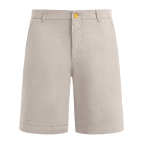 Men Tencel Bermuda Shorts Solid Hemp front view