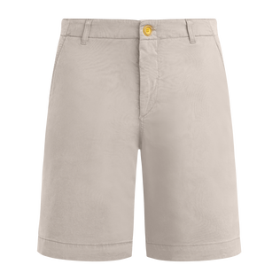 Men Tencel Bermuda Shorts Solid Hemp front view