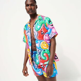 Men Swimwear Faces In Places - Vilebrequin x Kenny Scharf Multicolor details view 3