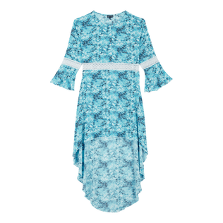 女士 Flowers 扎染连衣裙 Navy 正面图