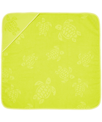 Baby Beach Towel Turtle Jacquard Solid Ginger front view