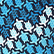 Coussin Herringbone Turtles Bleu marine 