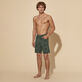 Men 5-Pockets Bermuda Shorts Resin Print Ronde des Tortues Pine front worn view