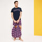 Camiseta de algodón con estampado Hypno Shell para hombre Azul marino detalles vista 3