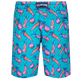 Men Long Ultra-light and packable Swim Shorts Crevettes et Poissons Curacao back view