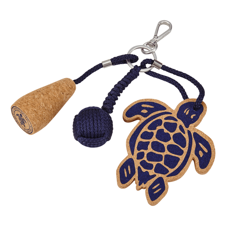 Turtle Cork Keyring - Key Ring - Pretty - Blue - Size OSFA - Vilebrequin