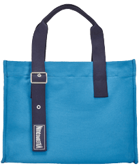 Borsa da spiaggia piccola in cotone tinta unita Calanque vista frontale