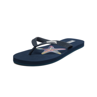 Chanclas con estampado Disco Stars para mujer Azul marino vista trasera