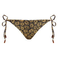 Carapaces Bikinihose zum seitlichen Binden für Damen Marineblau Vorderansicht