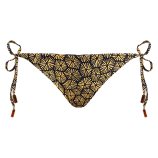 Carapaces Bikinihose zum seitlichen Binden für Damen Marineblau Vorderansicht