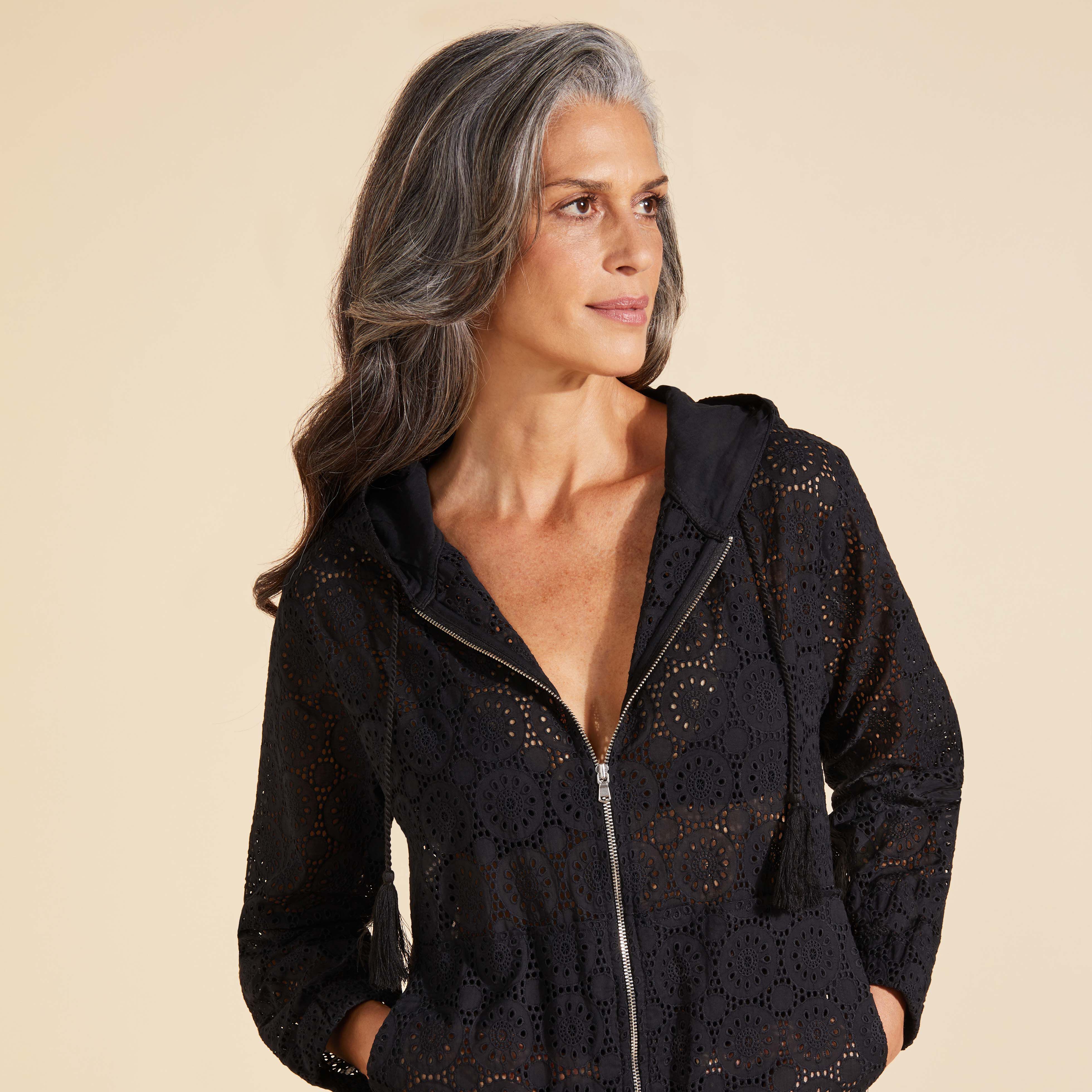 Women's cotton hooded jacket outlet