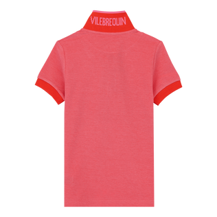 Polo de algodón de color liso cambiante para niño Amapola vista trasera
