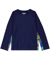 Long Sleeves Unisex Rashguard Multicolore Medusa Navy front view