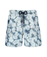 Men Silk Swim Shorts Ronde des Tortues - Vilebrequin x Maison BUCOL Navy 正面图