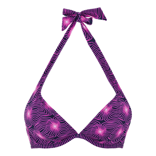 Hypno Shell Bikinioberteil mit Bügel für Damen Marineblau Vorderansicht