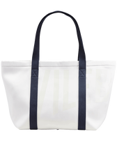 Borsa da spiaggia grande Vilebrequin Bianco vista frontale