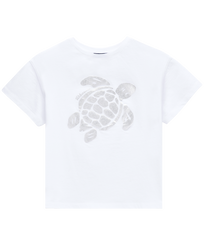 女童 Turtle 扎染色织 棉质 T 恤 White 正面图