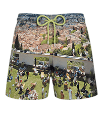 Costume da bagno uomo - Vilebrequin x Massimo Vitali Tinta unita vista frontale