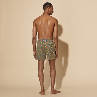 Men Swim Trunks Embroidered Ronde des Tortues - Limited Edition Olivier back worn view