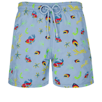 Men Swim Trunks Embroidered Naive Fish - Limited Edition Divine front view