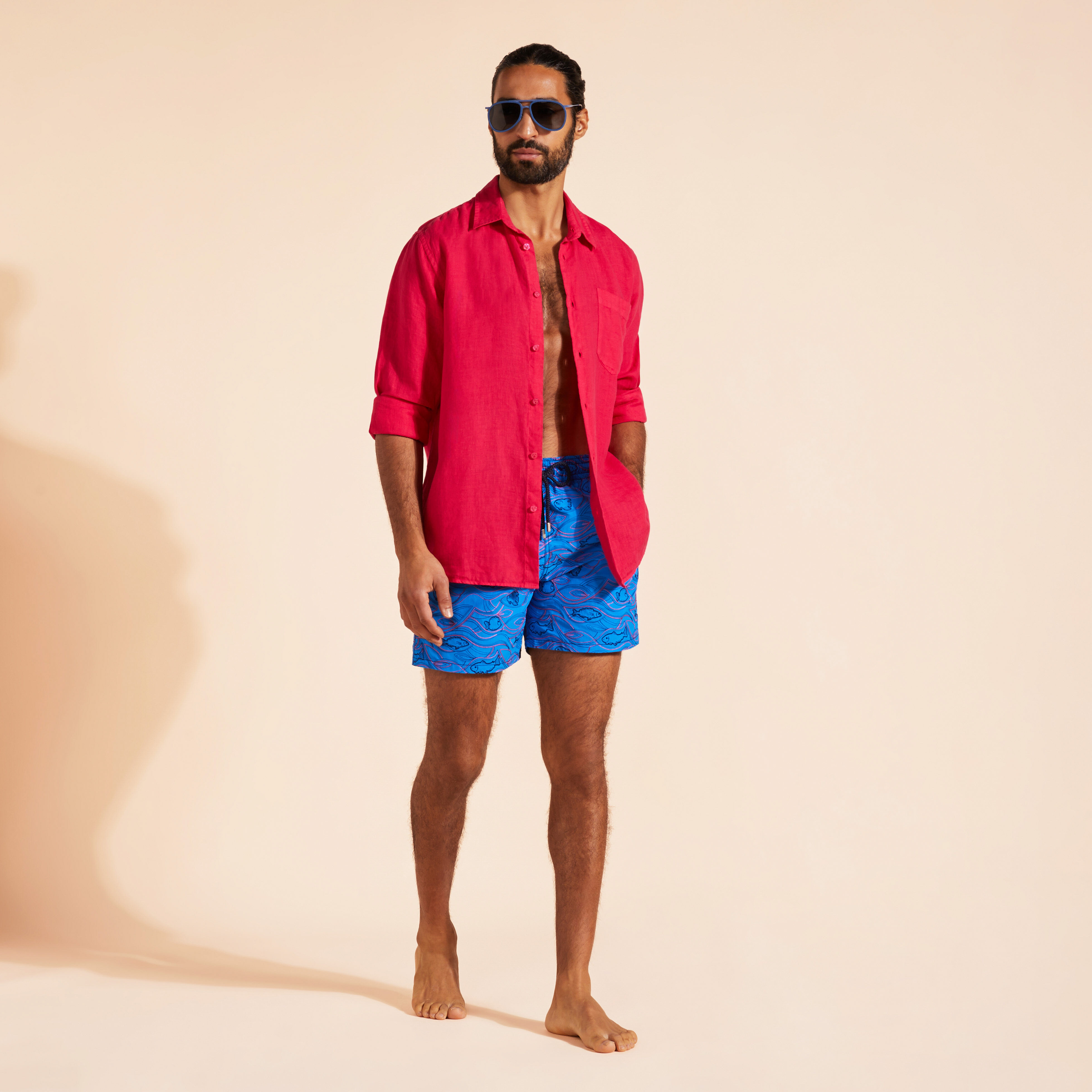 Mens red dress shorts online