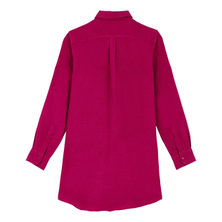 Robe chemise femme unie Pourpre vue de dos