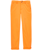 Pantalones chinos de color liso para niño Zanahoria vista frontal