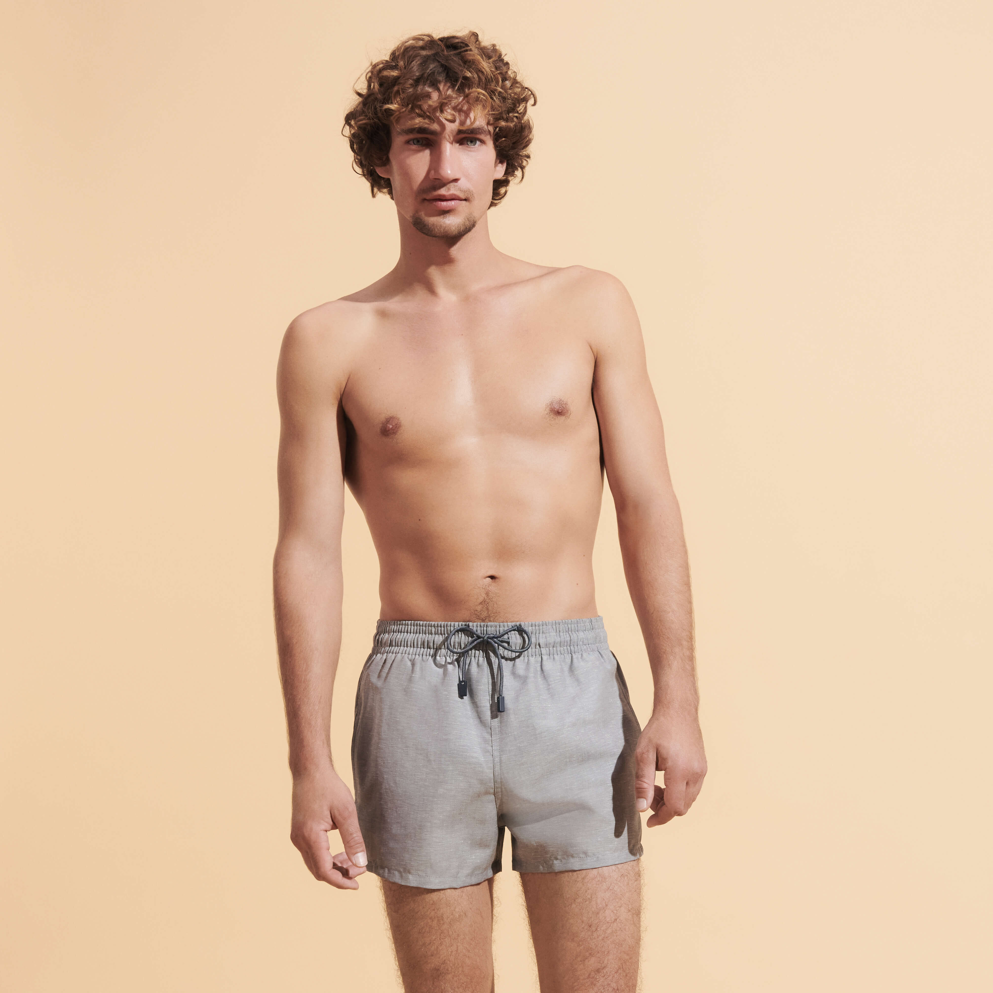 Men Short Merino Wool Swimwear Solid