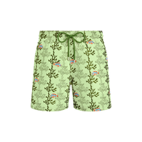 Men Swim Trunks Embroidered Seaweed - Limited Edition Macaroon front view