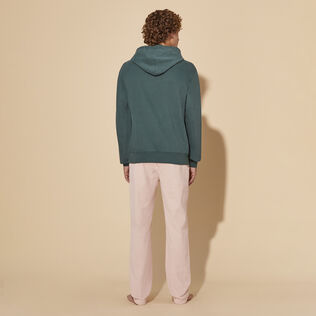 Solid Sweatshirt aus Baumwolle für Herren Pine Rückansicht getragen