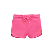 Short en coton organique fille Logo 3D brodé Bougainvillier vue de face