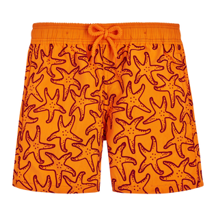 Bañador con estampado aterciopelado Starlettes para niño Zanahoria vista frontal