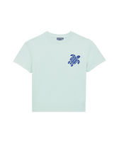 Boys Organic Cotton T-shirt Embroidered Turtle Pacific front view