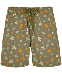 Pantaloncini mare uomo ricamati Ronde des Tortues - Edizione limitata Olivier vista frontale