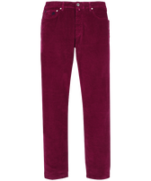 Pantalones de pana de 1500 líneas con cinco bolsillos para hombre Morado vista frontal