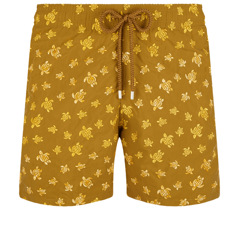 Men Swim Shorts Embroidered Micro Ronde Des Tortues - Swimming Trunk - Mistral - Beige
