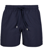 Pantaloncini mare uomo tinta unita Blu marine vista frontale