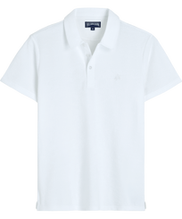 Men Others Solid - Men Jacquard Polo Solid, White front view