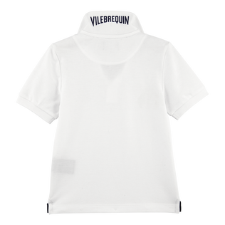男童纯色变色棉质珠地 Polo 衫 White 后视图