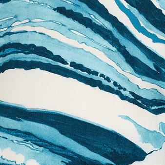 Wave Unisex-Strandtasche aus Baumwolle – Vilebrequin x Maison Kitsuné Blau drucken