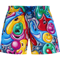Bañador con estampado Faces In Places para niño - Vilebrequin x Kenny Scharf Multicolores vista frontal