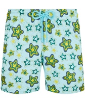 Men Swim Shorts Embroidered Stars Gift - Limited Edition Lagoon front view