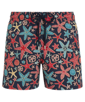 Pantaloncini mare uomo elasticizzati Holistarfish Blu marine vista frontale