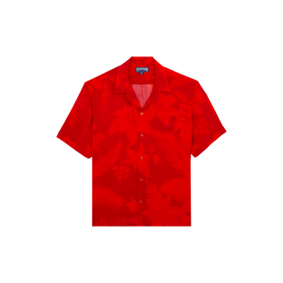 Camisa de bolos de viscosa con estampado Flower Power para hombre Lipstick vista frontal