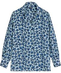 Women Organic Cotton Veil Shirt Turtles Leopard- Vilebrequin x Angelo Tarlazzi Thalassa front view