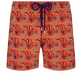 Men Swim Shorts Embroidered 2007 Snails - Limited Edition Guava front view