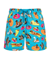 Costume da bagno uomo - Vilebrequin x Derrick Adams Swimming pool vista frontale